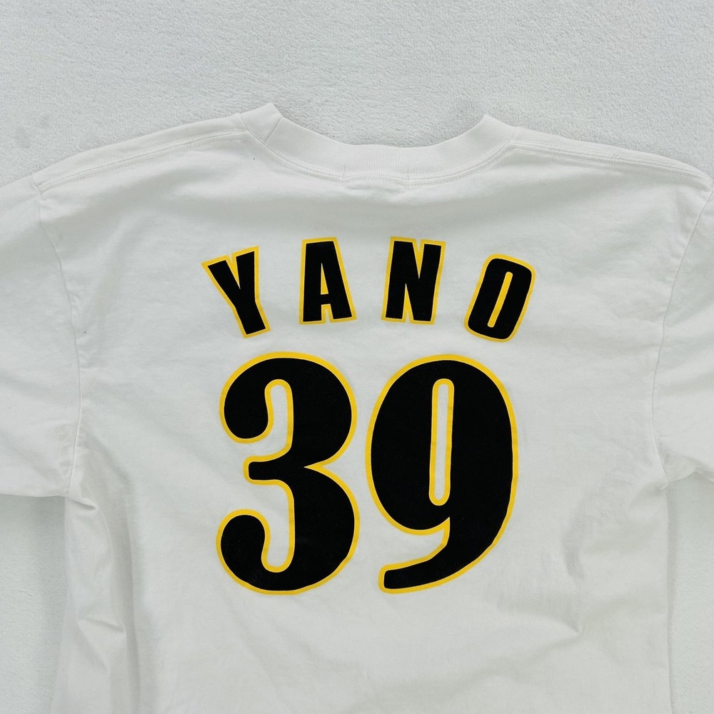Hanshin Tigers Shirt Mens Medium White Japan NPB Baseball Yano 39 Player Tee - Picture 6 of 16